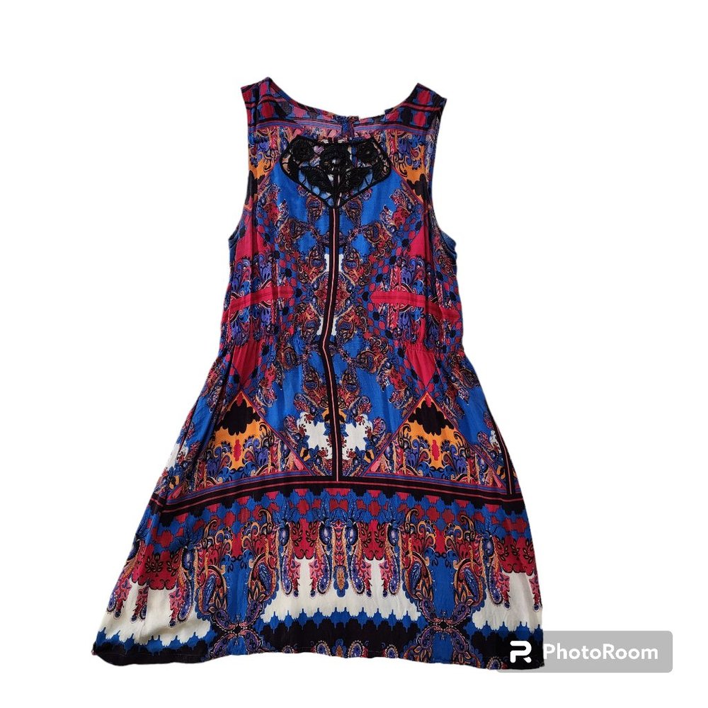 Pilcro by Anthropologie Midi Sundress with applique cut-out